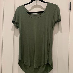 American Eagle Olive Green Soft Asymmetrical Shirt